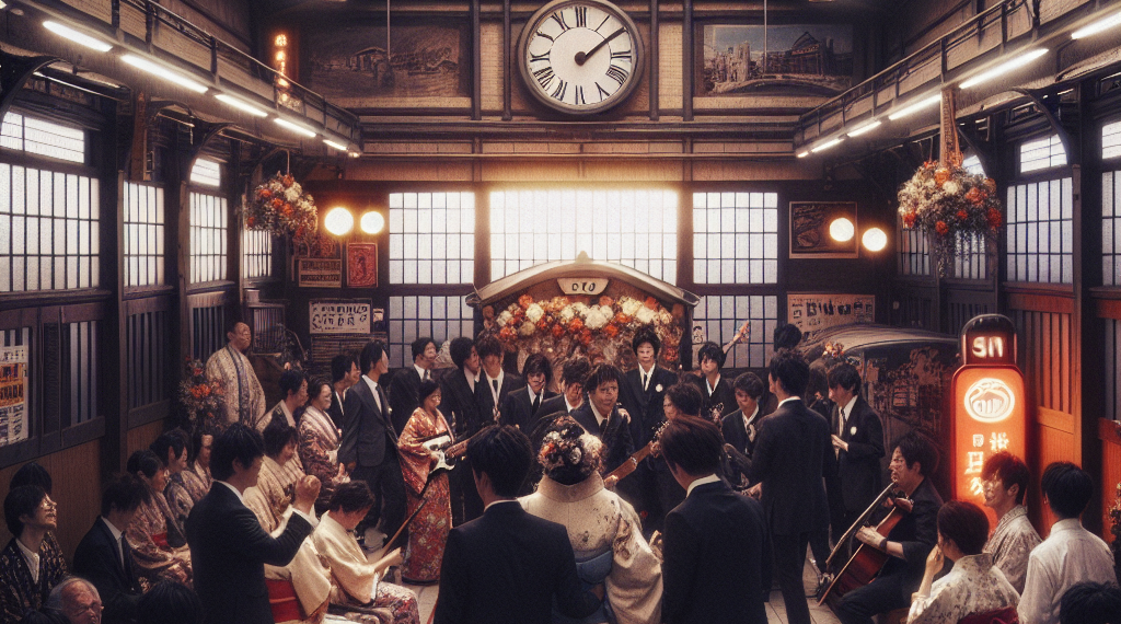 This Kyoto Wedding Ended With a Rock ’n’ Roll-Themed After-Party in an Old Metro Station
