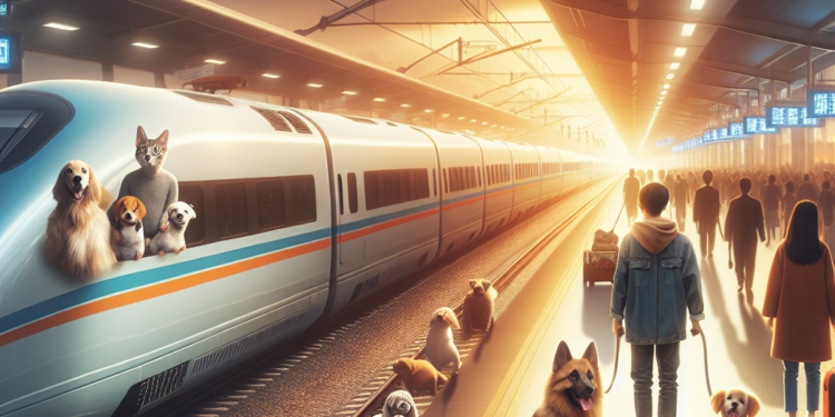 viajes mascotas tren bala