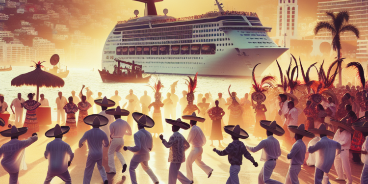 Acapulco recibe a más de 1,800 turistas con música y danzas tras la llegada de un crucero