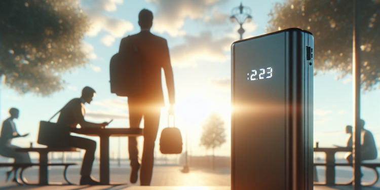 una powerbank de viaje que permite conectar dos móviles a la vez