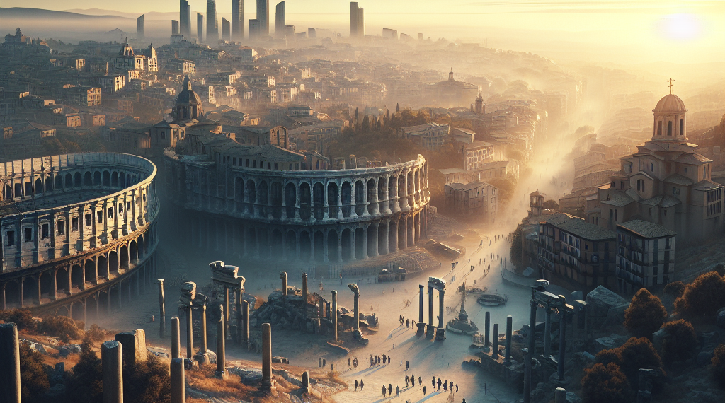 hay una ciudad del 146 a.C con su propio Coliseo a una hora de Madrid