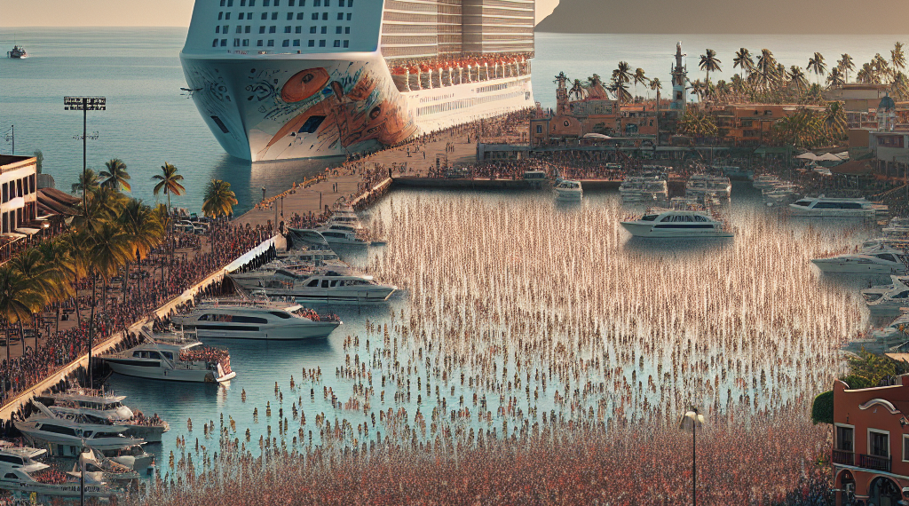 Crucero Norwegian Bliss llega a Puerto Vallarta con más de 4,300 pasajeros