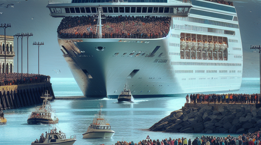 El crucero "Artania" llegó a Puerto Madryn con más de 900 pasajeros
