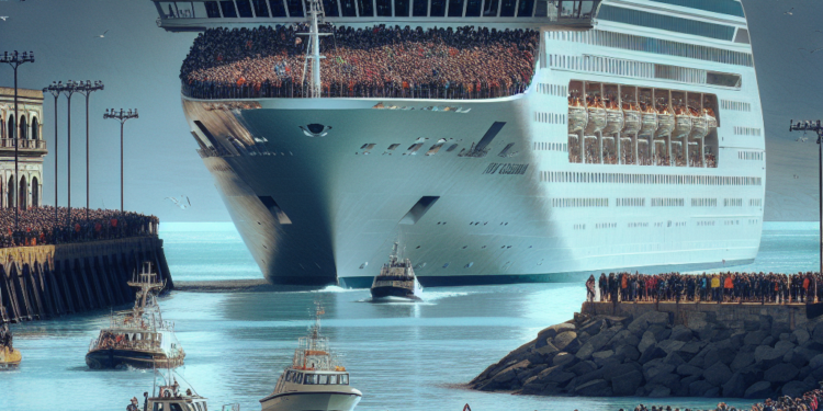 El crucero "Artania" llegó a Puerto Madryn con más de 900 pasajeros