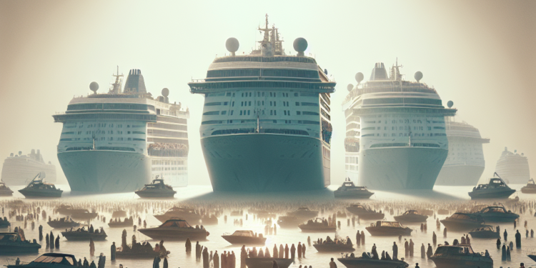 El caos y el embotellamiento en el golfo Pérsico obliga a muchos cruceros a echar amarras