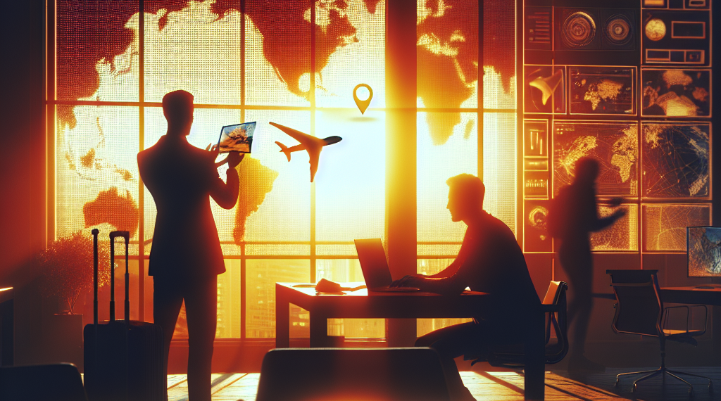 A digital interface showing Perplexity's Comet autonomous browser and AI assistant overlaying a webpage to summarize its content, illustrating how AI travel booking agents scan and extract information for travelers.