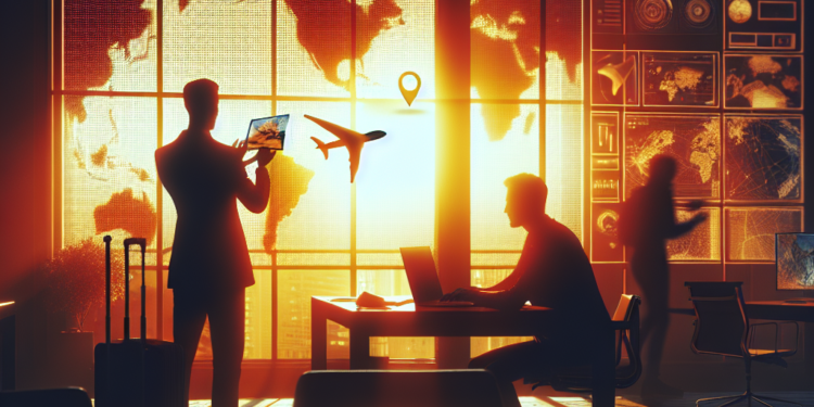 A digital interface showing Perplexity's Comet autonomous browser and AI assistant overlaying a webpage to summarize its content, illustrating how AI travel booking agents scan and extract information for travelers.