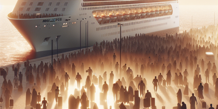 Italianos varados por crisis en Medio Oriente abandonan Maldivas en crucero