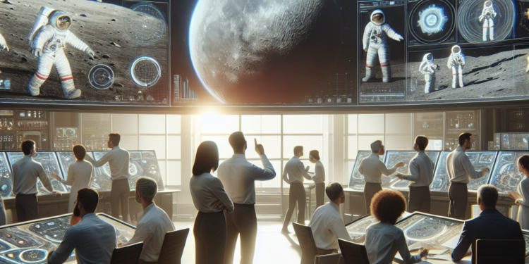 Cohete SLS de la NASA en la plataforma de lanzamiento del programa Artemis para futuras misiones tripuladas a la Luna.