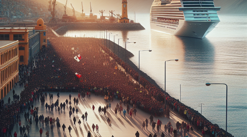 Crucero de Phoenix Reisen arriba a Iquique con 1.500 personas a bordo