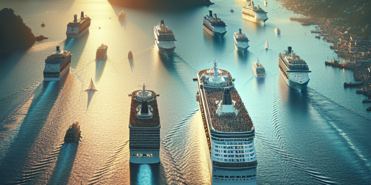 Miles de cruceristas, en los barcos y en puerto