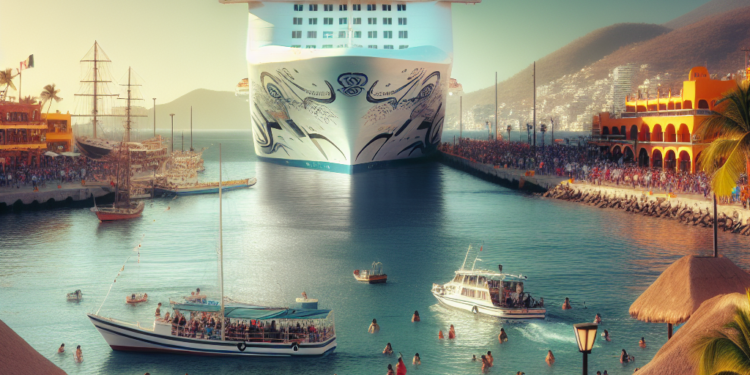 Crucero Norwegian Bliss arriba a Puerto Vallarta. Foto: Cortesía