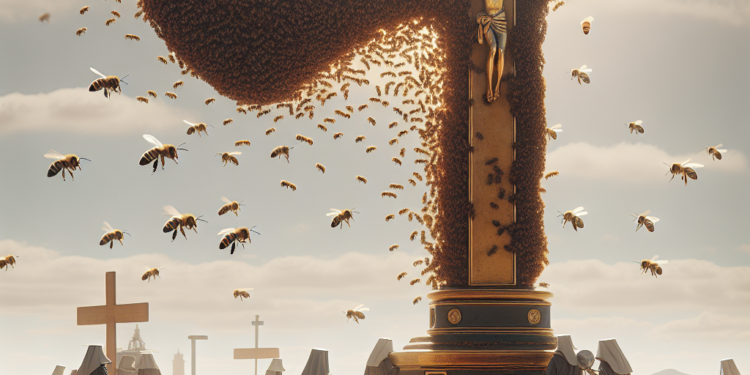 Aparece una colmena en el crucero gallego de María Auxiliadora en Sevilla