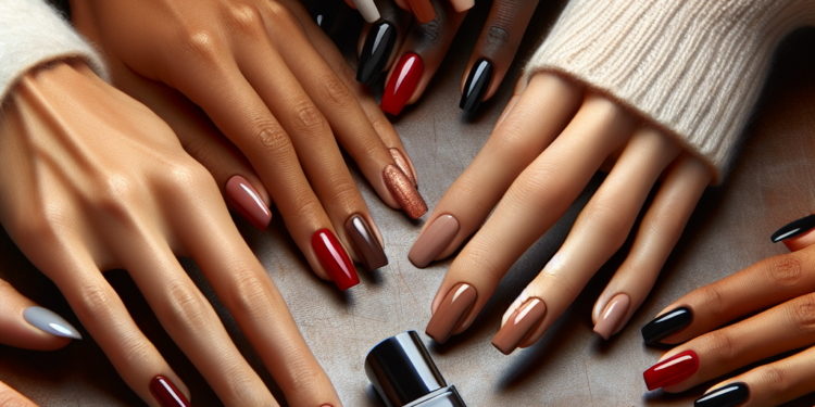 Las uñas color rojo, moca y negro para probar antes de que acabe marzo 2026 (dar una apariencia muy chic)