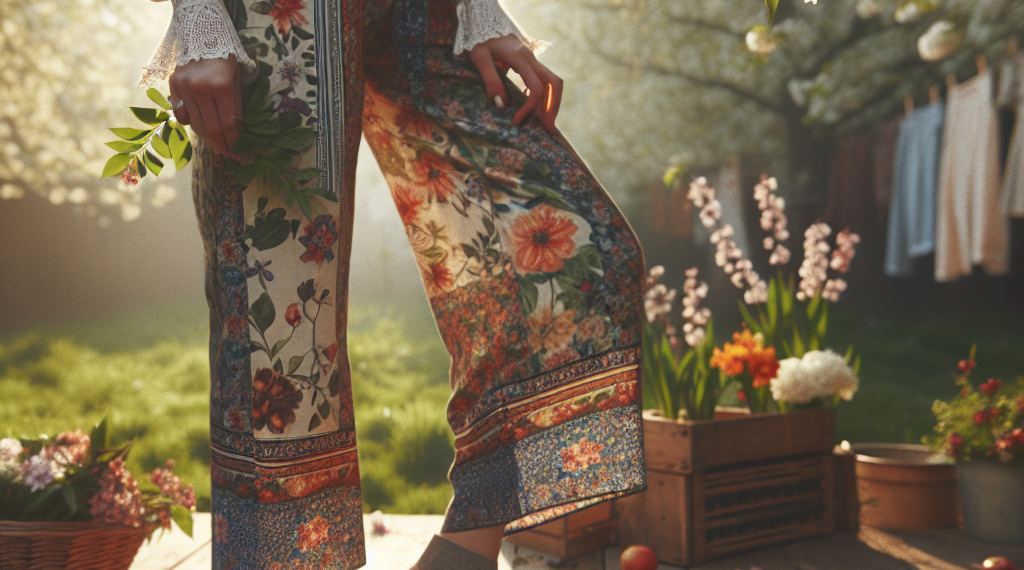 Estos pantalones con estampado floral se llevarán con zapatos elegantes para un look boho en primavera 2026