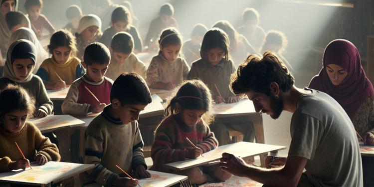 How One Artist Is Supporting Displaced Lebanese Children With Art Workshops