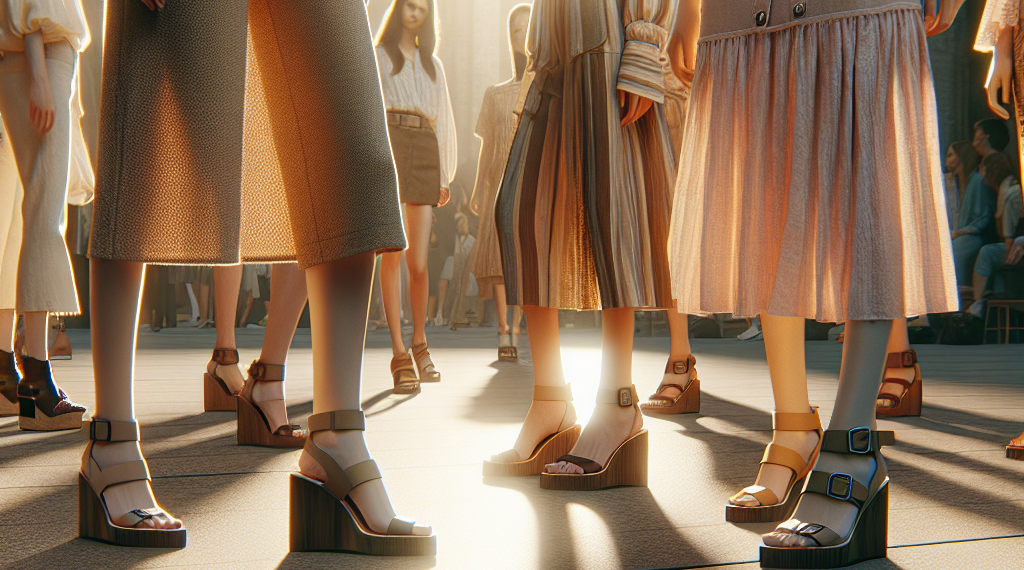 Outfits bonitos con sandalias de cuña para combinar faldas, vestidos y pantalones en primavera 2026