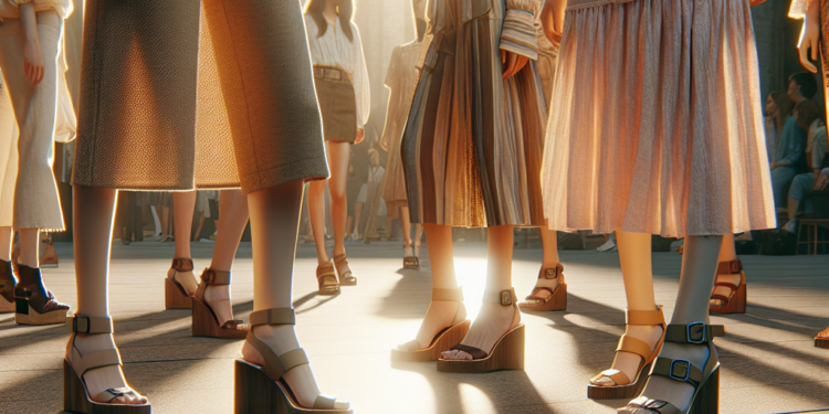 Outfits bonitos con sandalias de cuña para combinar faldas, vestidos y pantalones en primavera 2026