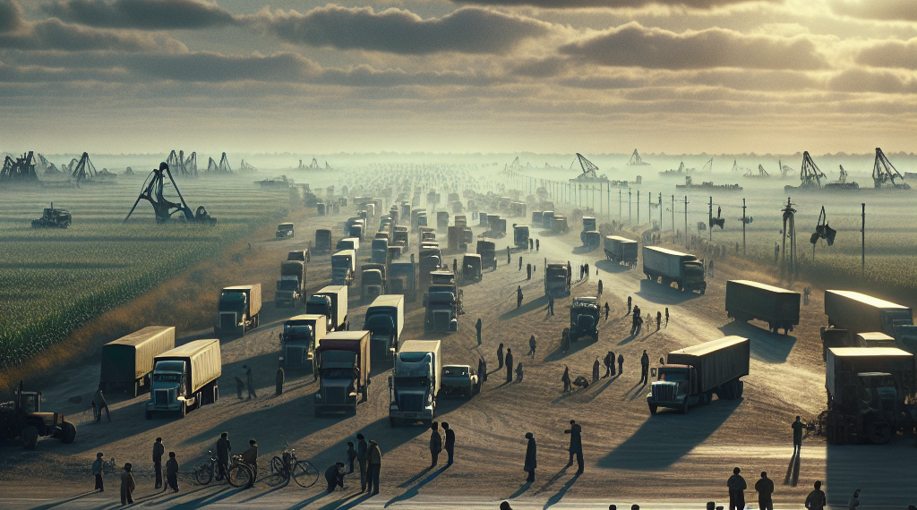 Bloqueo carretero de transportistas. Foto: Alejandro Vargas / EL UNIVERSAL