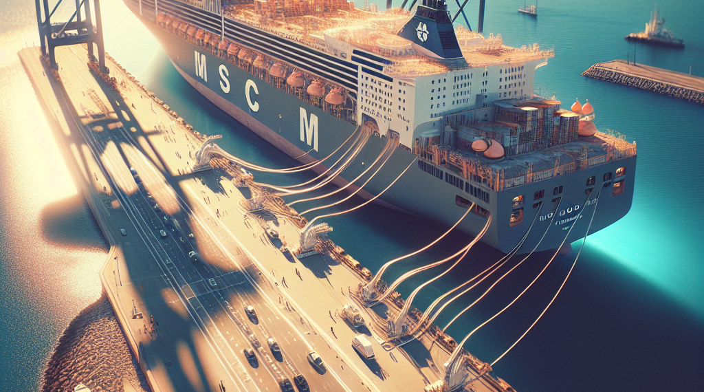 MSC World Europa recibe energía en tierra en Puerto de Marsella-Fos