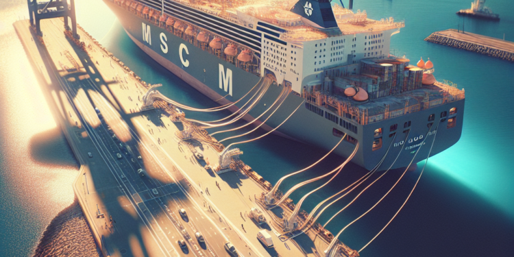 MSC World Europa recibe energía en tierra en Puerto de Marsella-Fos