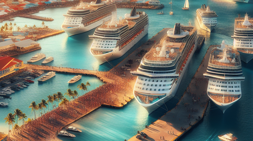 Puerto de GPH en Antigua recibe cuatro cruceros de manera simultánea