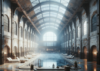 This Airy New Bathhouse Is a Steam Dream in a Restored Hudson Factory