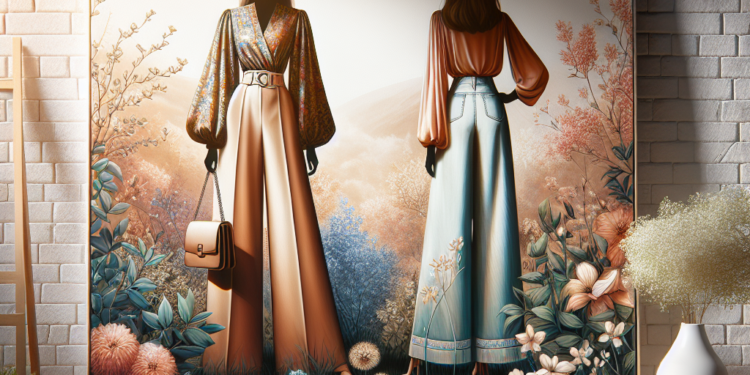 Ideas de las blusas más elegantes para llevar con jeans palazzo a los 40+ en primavera 2026