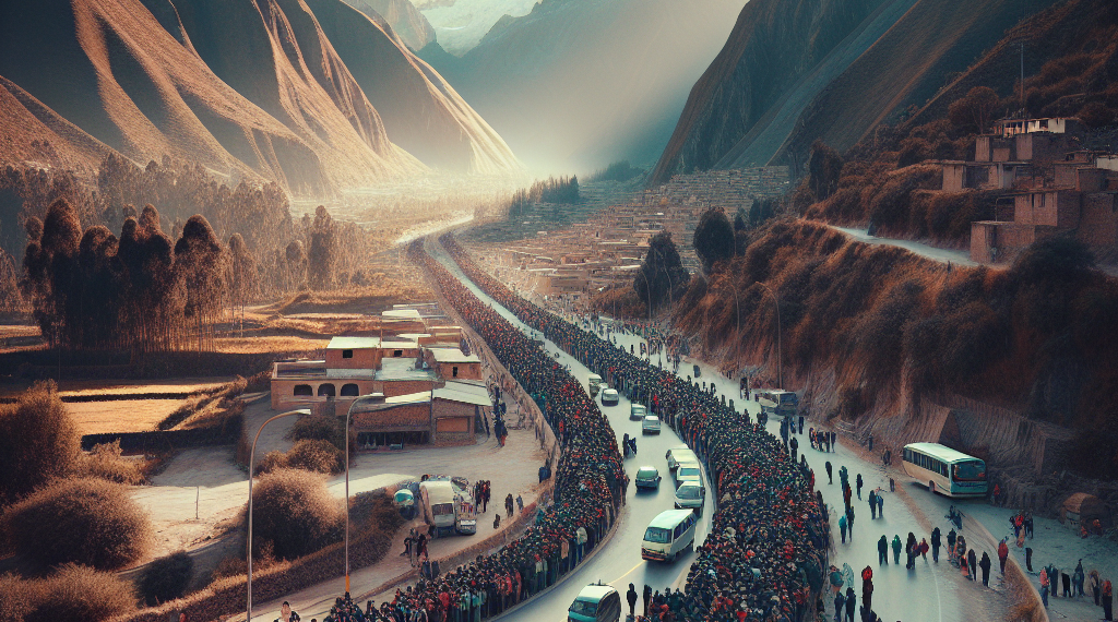LARGAS COLAS POR CIERRE DE ACCESO A OLLANTAYTAMBO