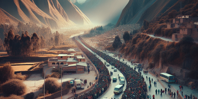 LARGAS COLAS POR CIERRE DE ACCESO A OLLANTAYTAMBO