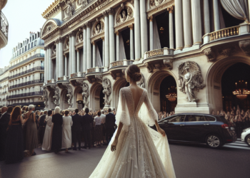 The Bride Wore Archival Valentino to Exchange Vows on Stage at a Parisian Theater