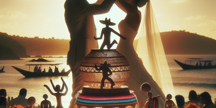 Esta creativa pareja rindió homenaje a la artesanía local con su boda en el Pacífico mexicano