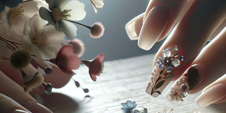 Uñas Flower Crystal, la manicure con apliques 3D perfecta para la primavera 2026