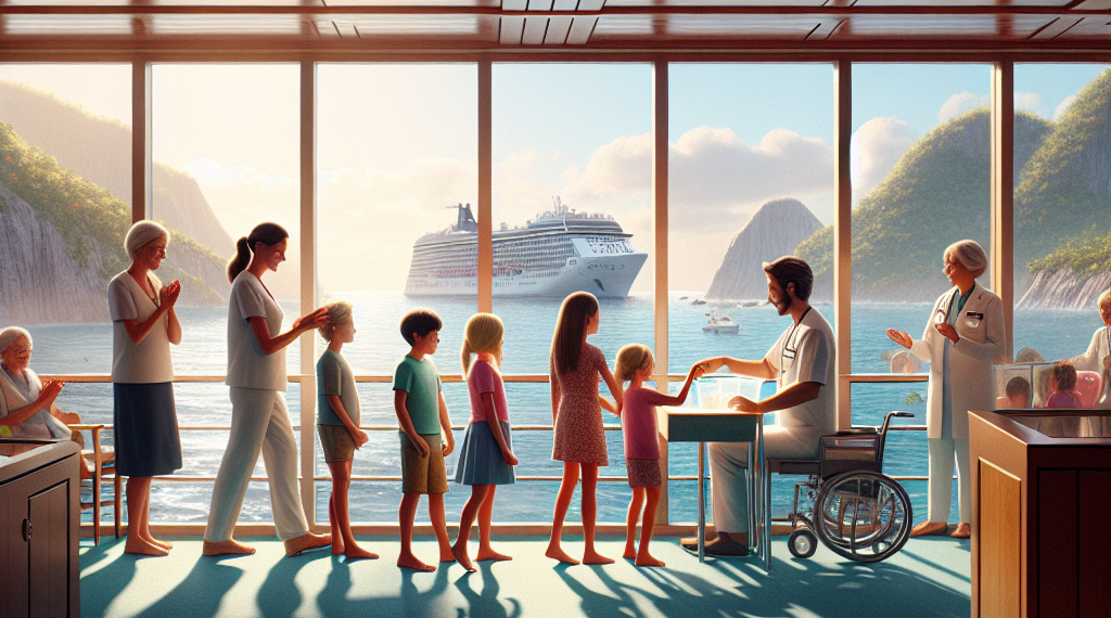 Visitan niños de casa hogar el crucero Norwegian Encore en Acapulco