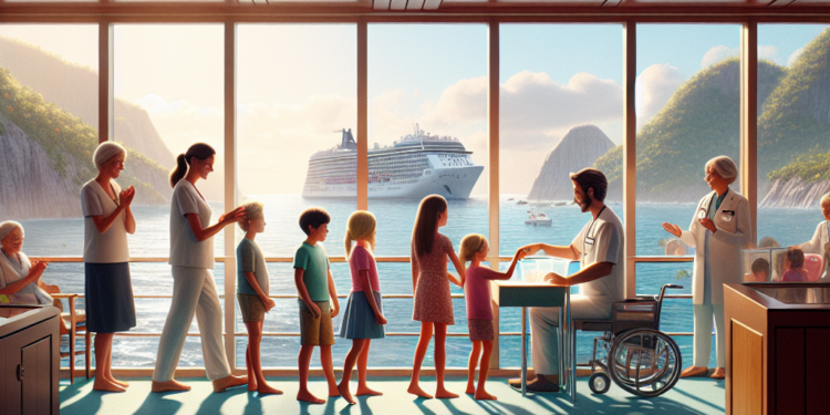 Visitan niños de casa hogar el crucero Norwegian Encore en Acapulco