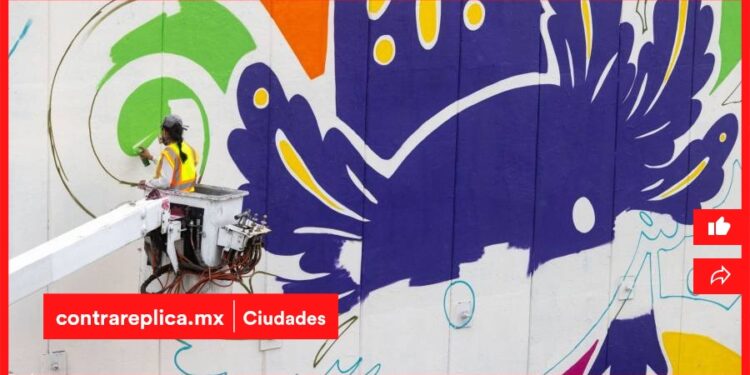 Ajolotes pintados en cruceros de CDMX se borran tras gasto millonario - ContraRéplica