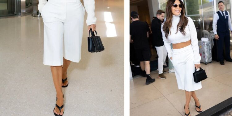 Así se llevan las sandalias thong y bermudas que regresan de los 90 en mayo 2026, según Eva Longoria