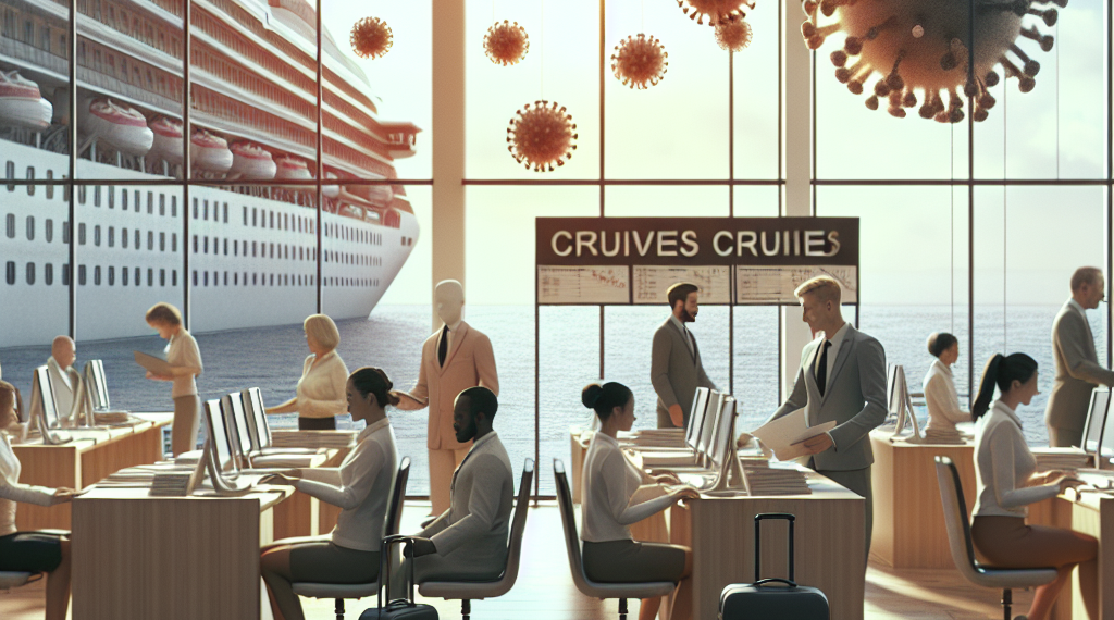 Publicidad de cruceros en una agencia de viajes