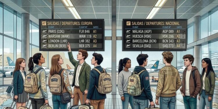Ilustración de diferentes destinos.