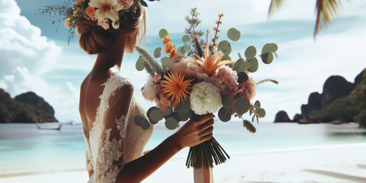 This Bride Decided to Wear the Flowers at Her Palm Beach Wedding