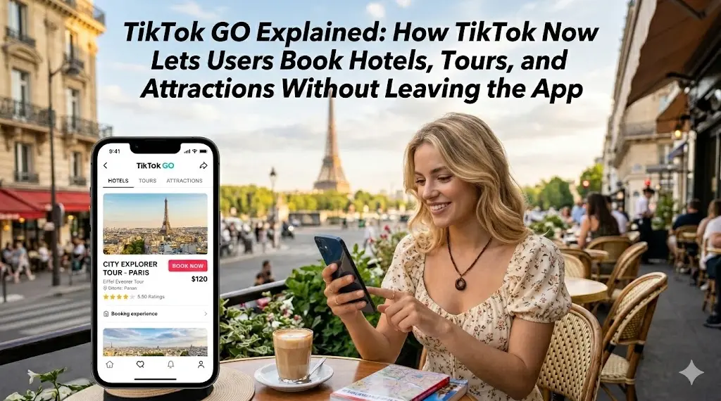 Explicación de TikTok GO: Cómo TikTok ahora permite a los usuarios reservar hoteles, tours y atracciones sin salir de la aplicación.