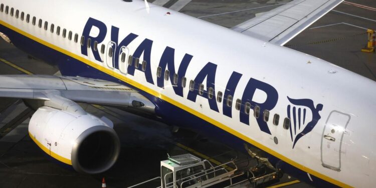 Avión de Ryanair en imagen de archivo.