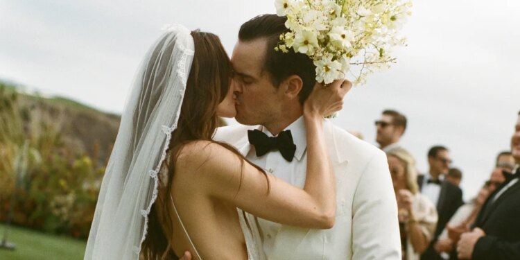 The Bride Wore Custom Chloé and Her Grandmother’s Yellow Diamond Earrings for Her Coastal California Wedding
