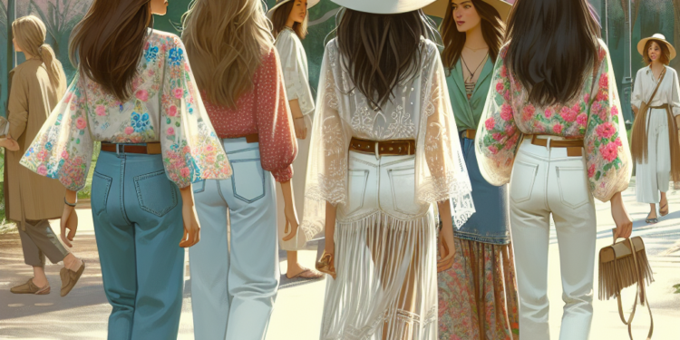Las blusas boho más bonitas para lucir fresca con jeans blancos en primavera 2026