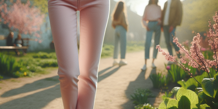 Pale Pink Jeans Are the Spring Denim Trend Everyone’s Loving