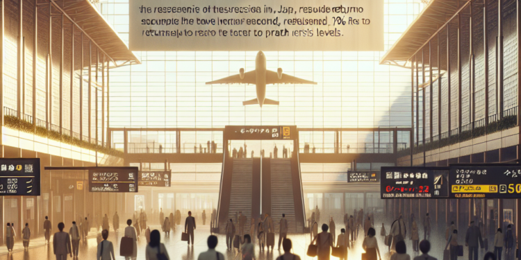 Los viajes desde Japón, a un 70% de los niveles previos a la pandemia