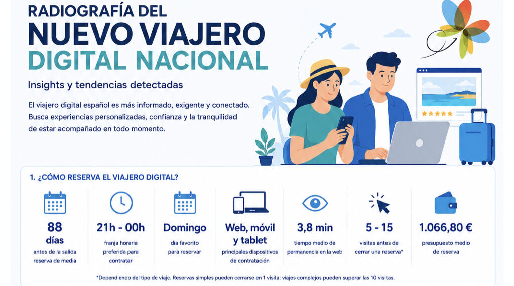 Más informado, exigente y conectado: así es el perfil del viajero digital nacional en 2026