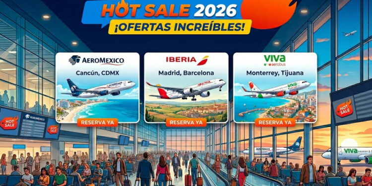 Hot Sale 2026: Vuelos baratos y promociones en Aeromexico, Viva Aerobus y Iberia, ¡Boletos desde 86 pesos!