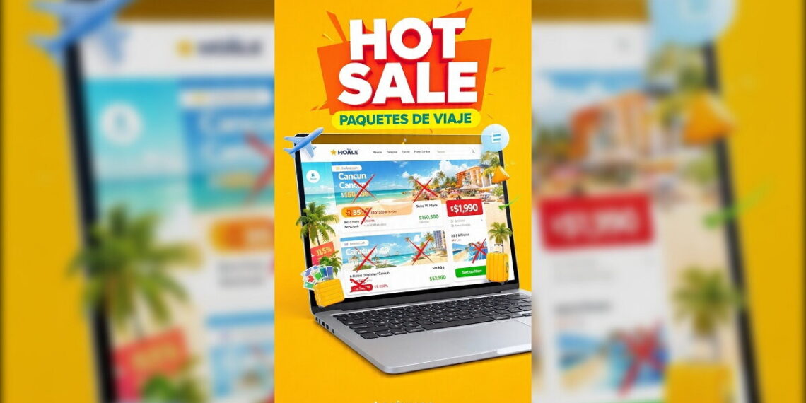 Paquetes de viaje en el Hot Sale Viajes 2026: Vuelos desde $49, hoteles al 60% y paquetes con MSI en Viva Aerobus, Volaris, Expedia y Park Royal
