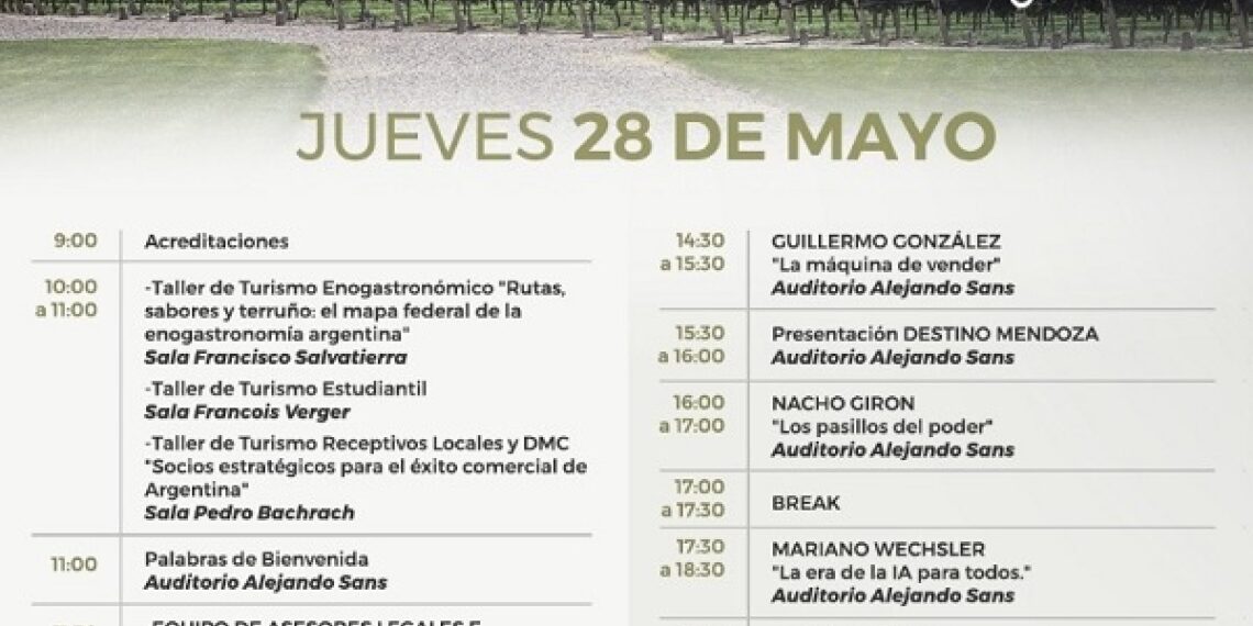 Todo listo para el 51° Congreso de Agentes de Viajes FAEVYT en Mendoza